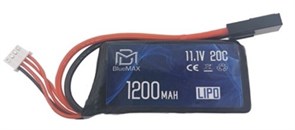 Аккумулятор 11.1В 1200мАч PEQ-тип LiPo BlueMax 20С мини-разъем / 65*43*17
