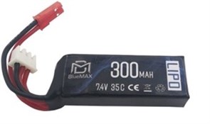 Аккумулятор 7.4В 300мАч 35C LiPo BlueMax для HPA