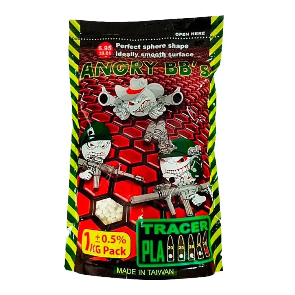 Шары трассерные ANGRY 0.32, зелёный, 3100 шт