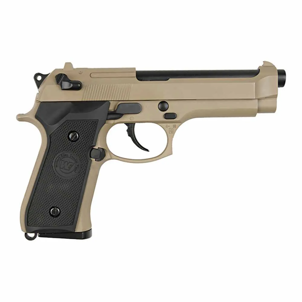Пистолет газовый WE Beretta M92F, тан