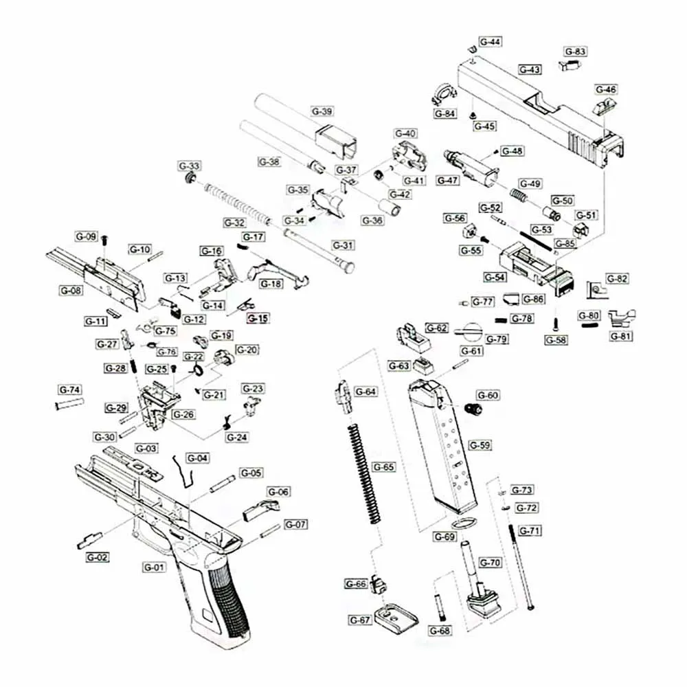 WE Glock 18 газовая камера всборе G-47-51