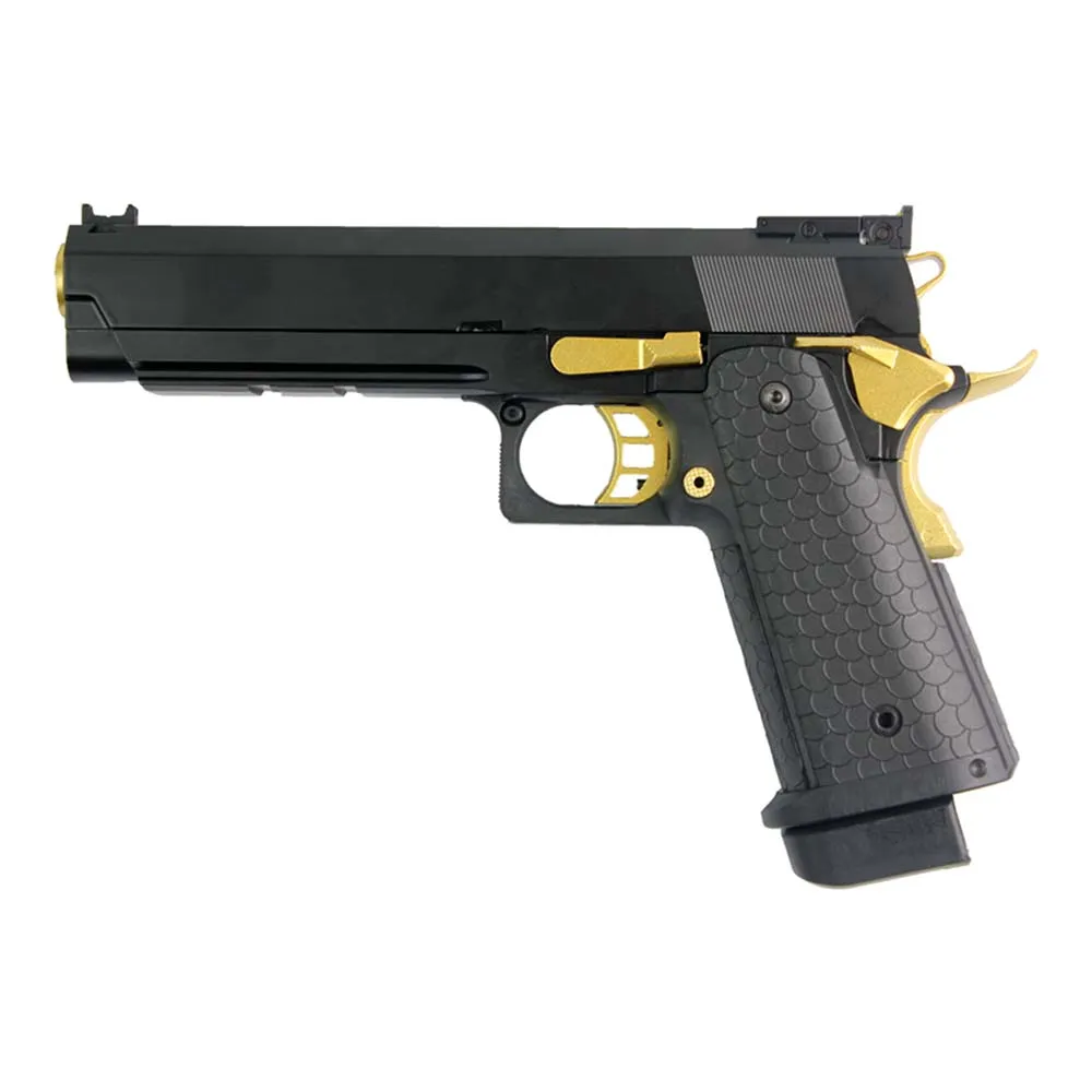 Пистолет газовый Double Bell Hi-Capa 5.1 черный-золотой