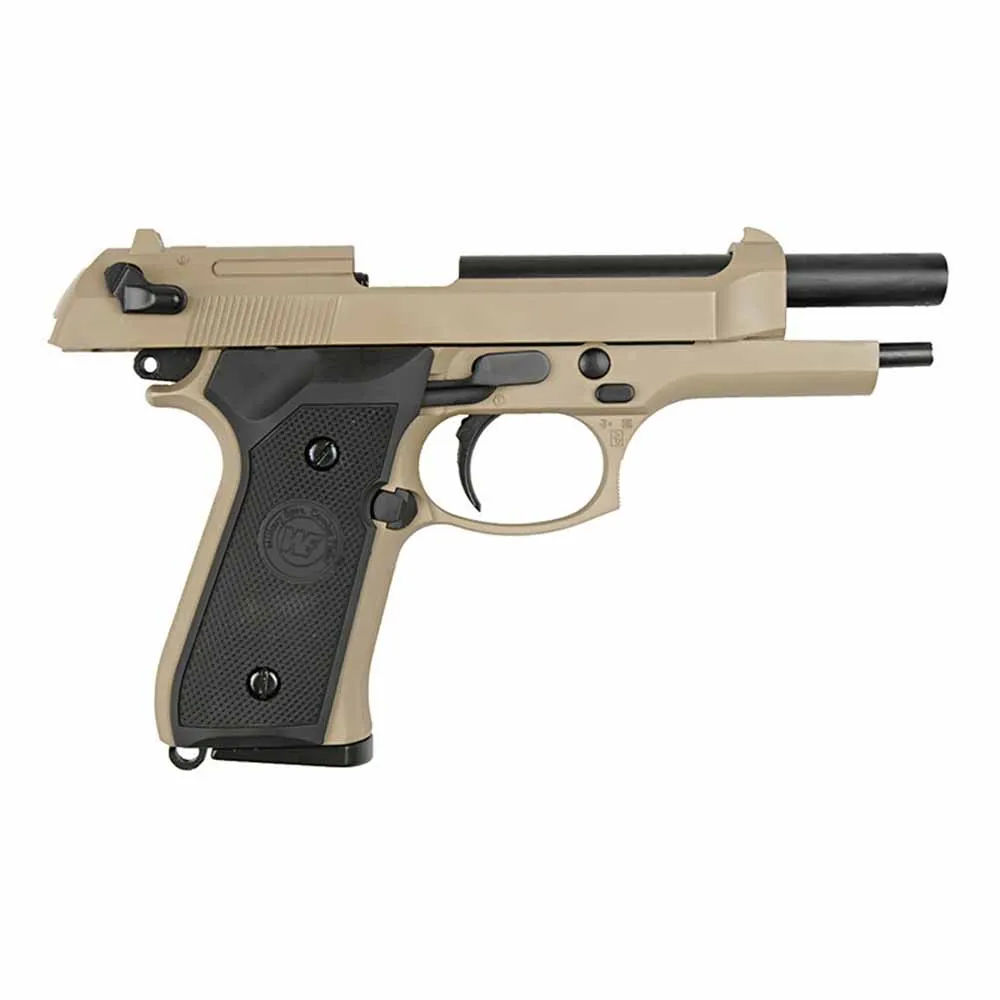 Пистолет газовый WE Beretta M92F, тан