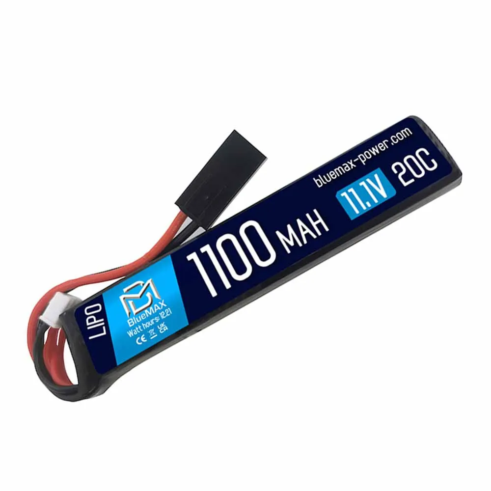 Аккумулятор 11.1В 1100мАч мини-тип LiPo 20С BlueMax мини-разъем /101*20*15