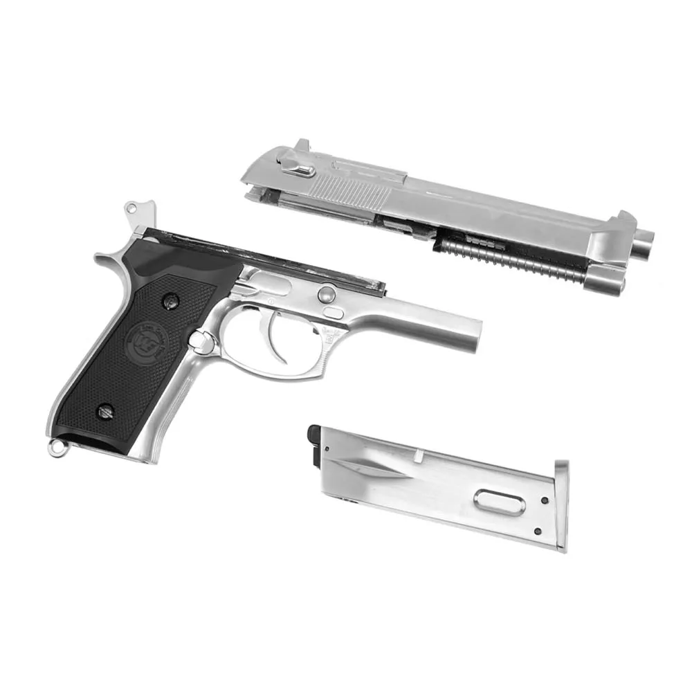Пистолет газовый WE Beretta M92F, хром
