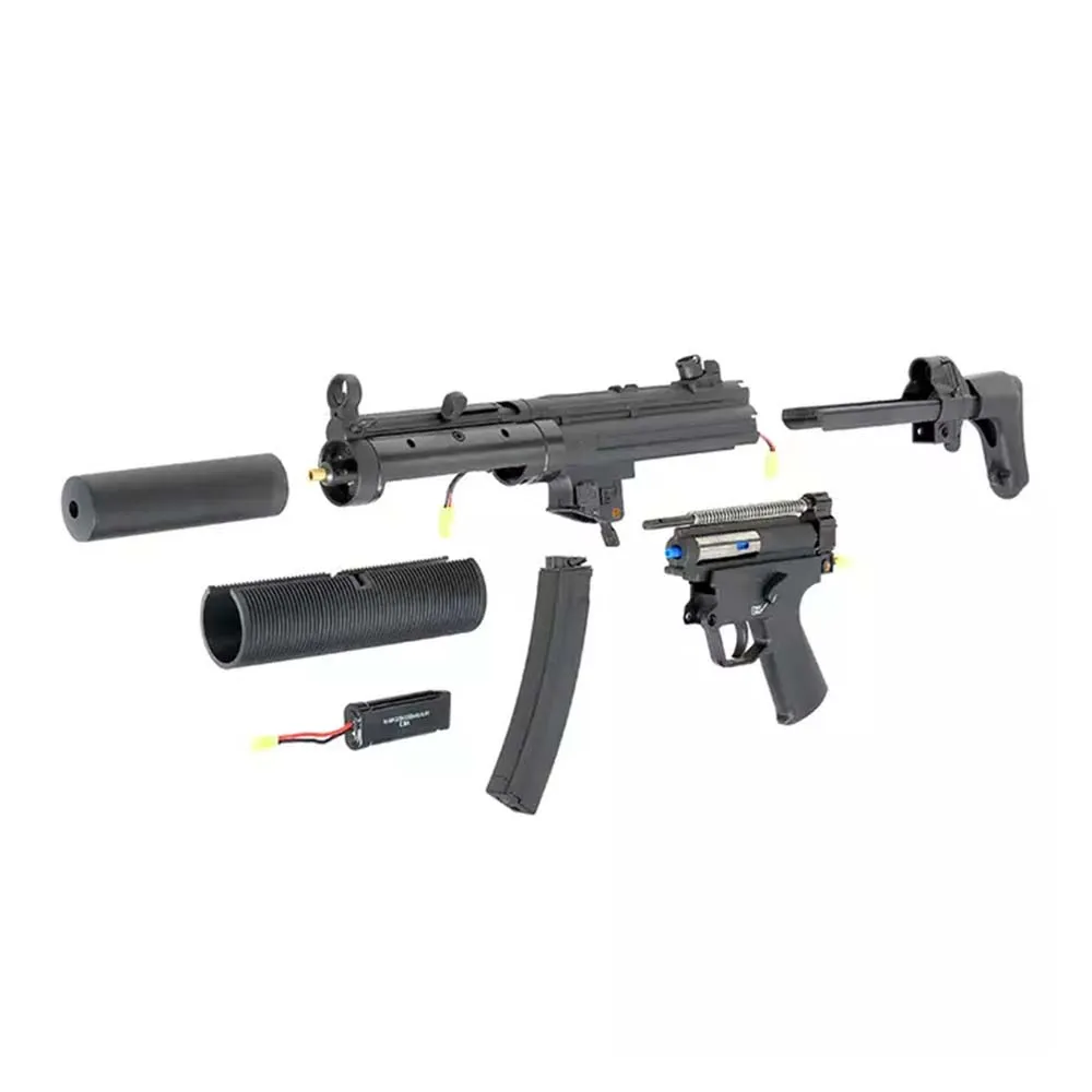 Пистолет-пулемёт CYMA CM041SD6 (H&K MP5SD6), телескоп.приклад, глушитель, металл