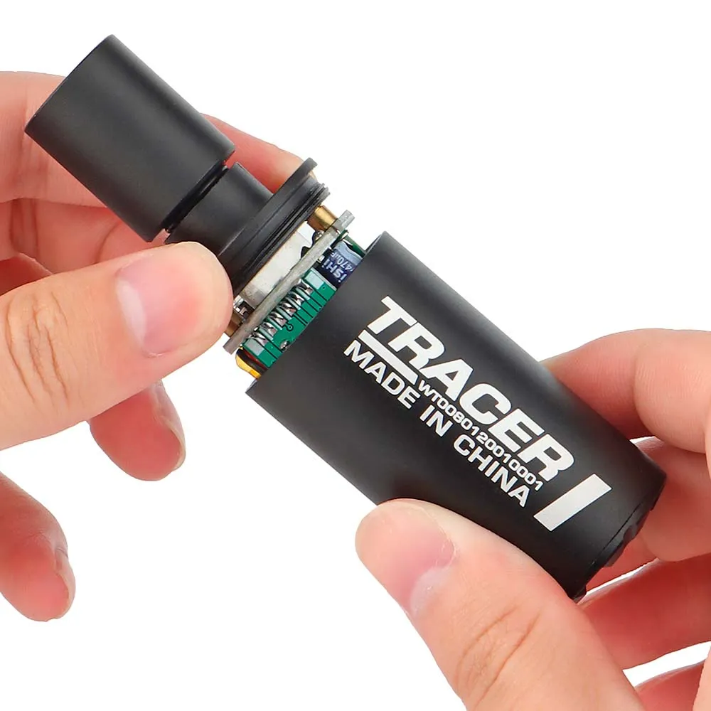 Трассерная насадка-глушитель WOSPORT Airsoft Auto Tracer (85 мм), черный