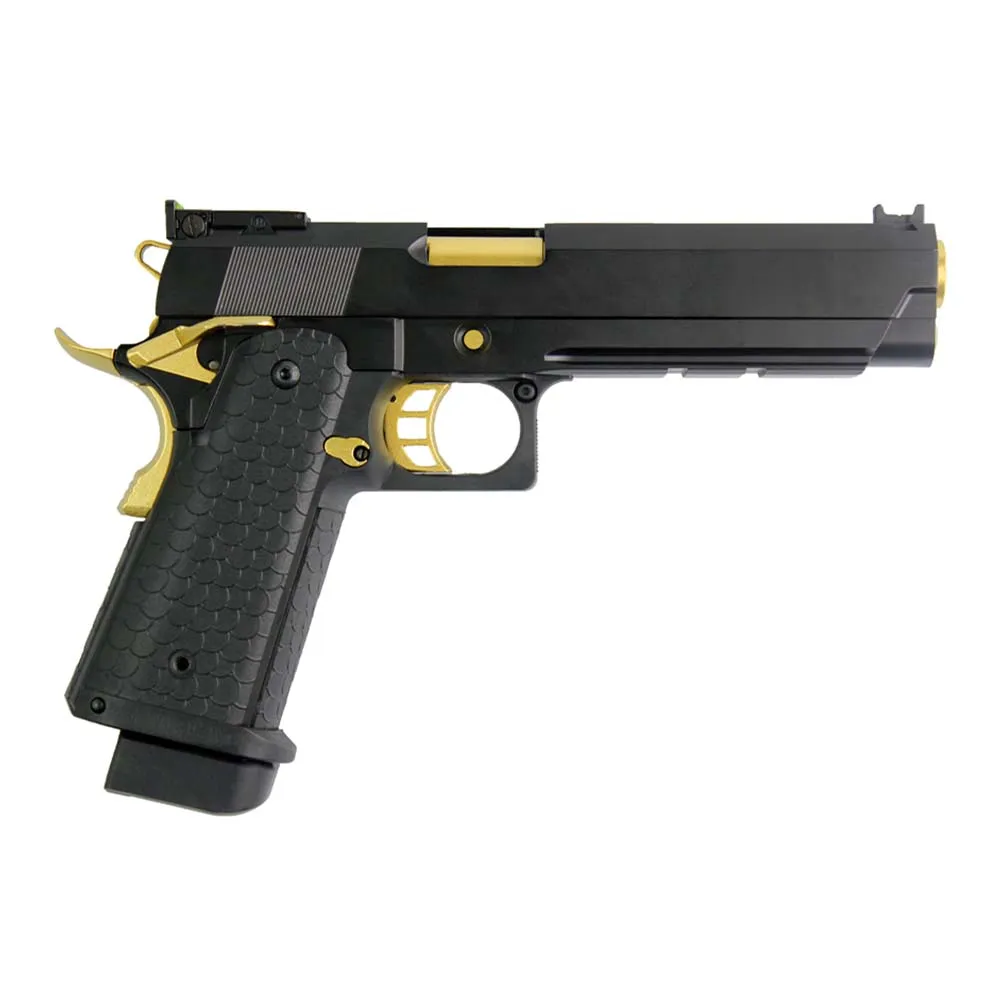 Пистолет газовый Double Bell Hi-Capa 5.1 черный-золотой