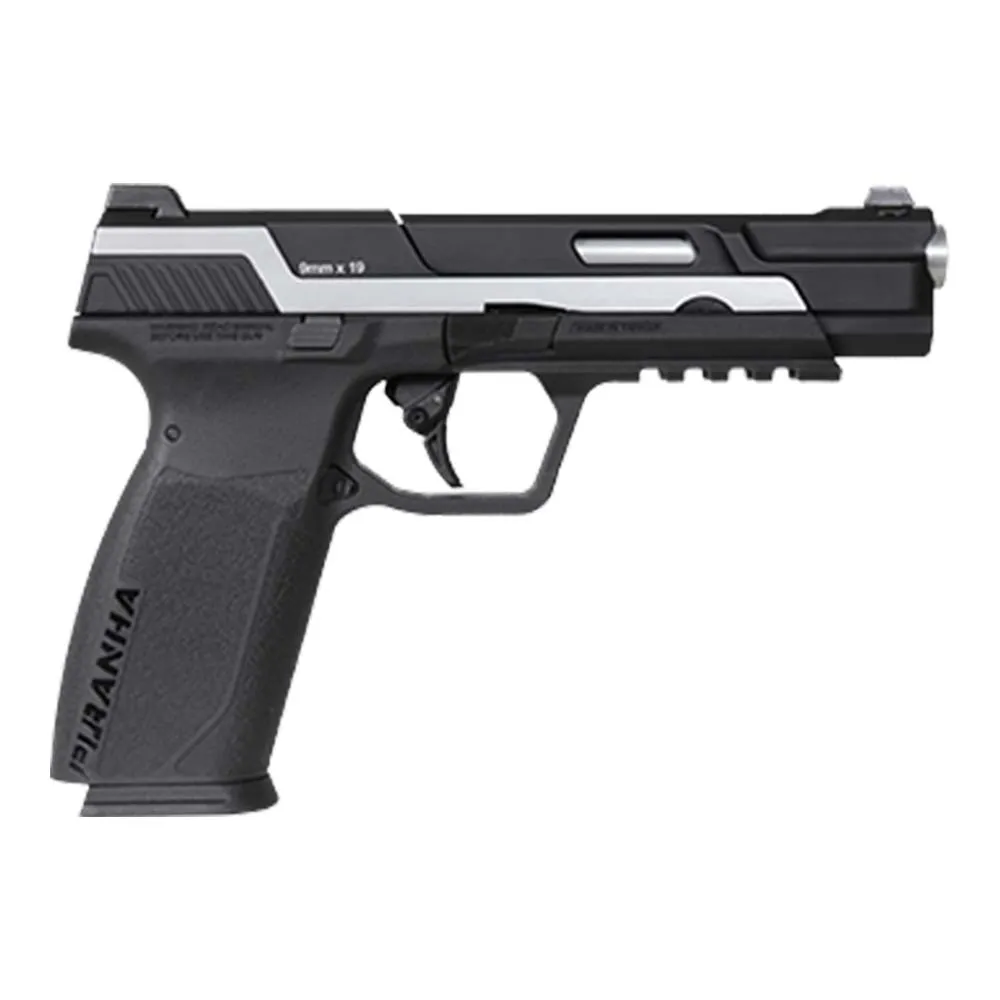 Пистолет газовый G&G Piranha Mk I черный/серебро