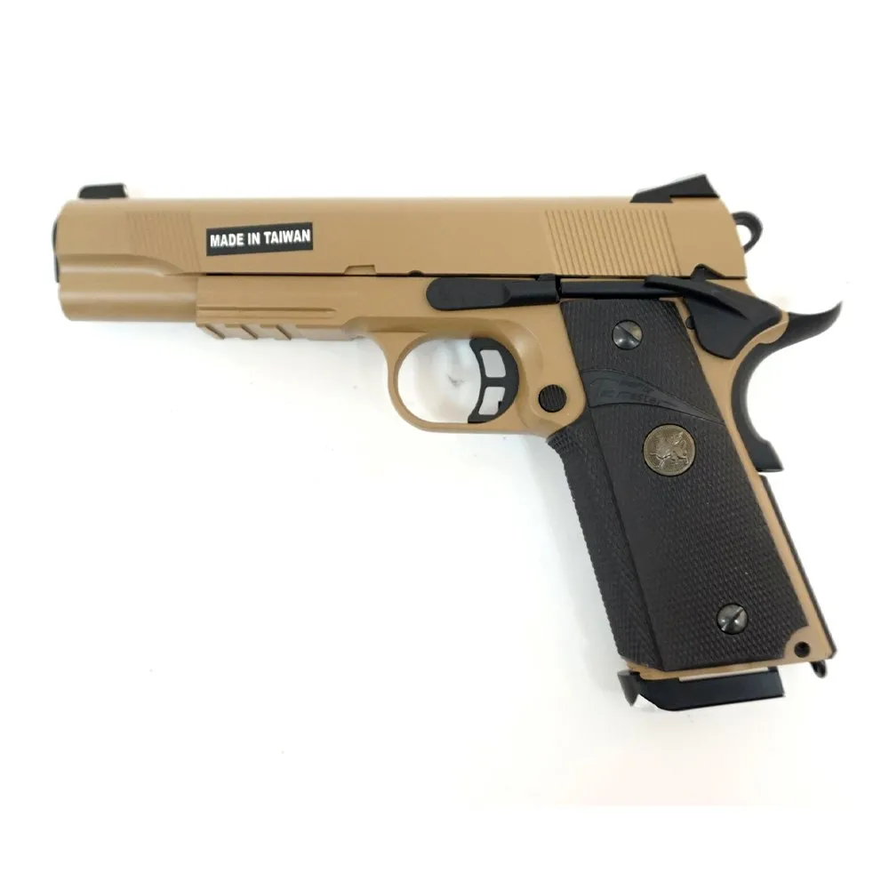 Пистолет газовый KJWorks MEU, тан