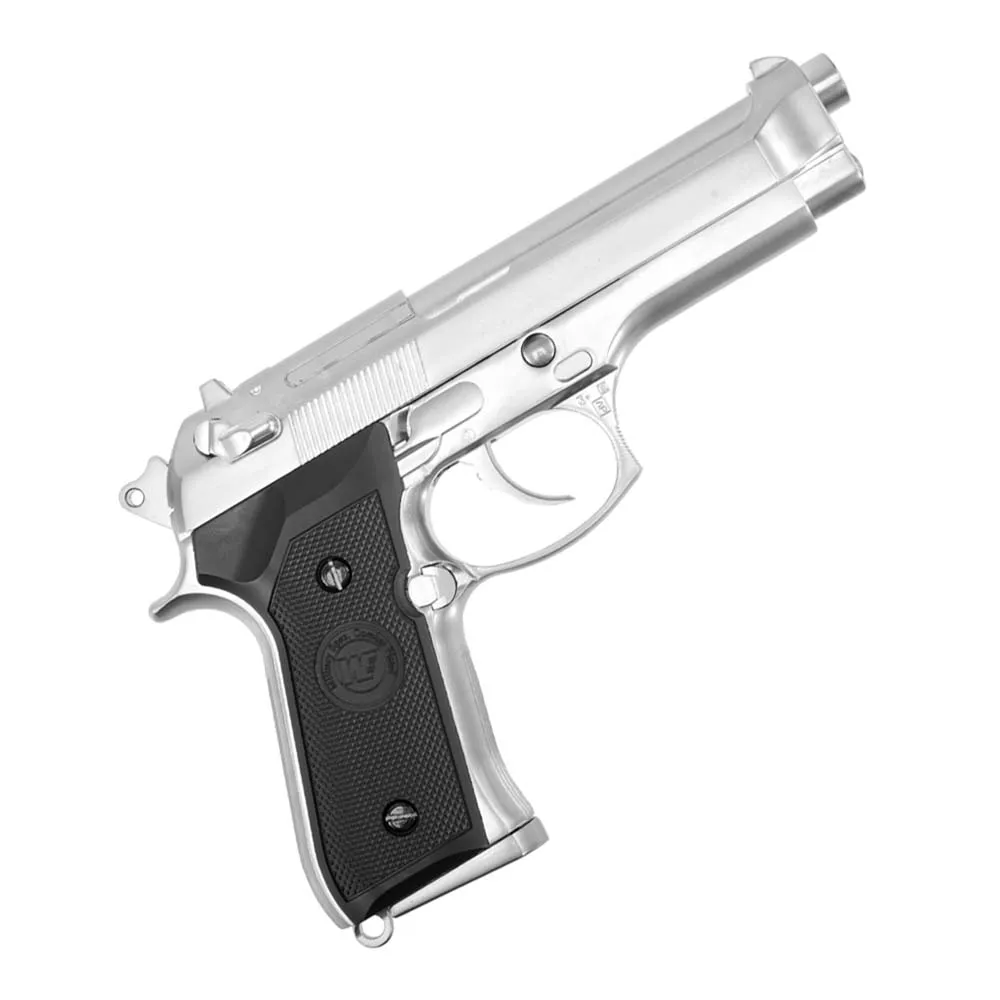 Пистолет газовый WE Beretta M92F, хром