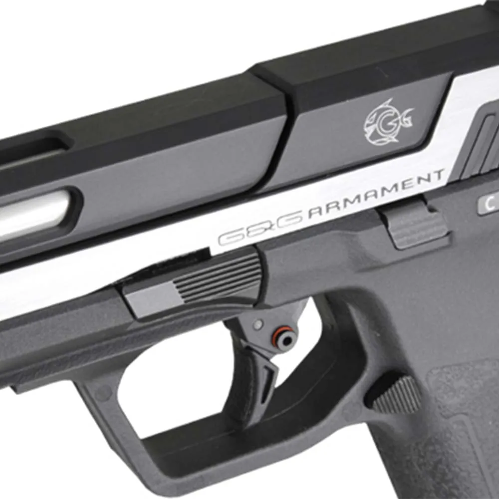 Пистолет газовый G&G Piranha Mk I черный/серебро