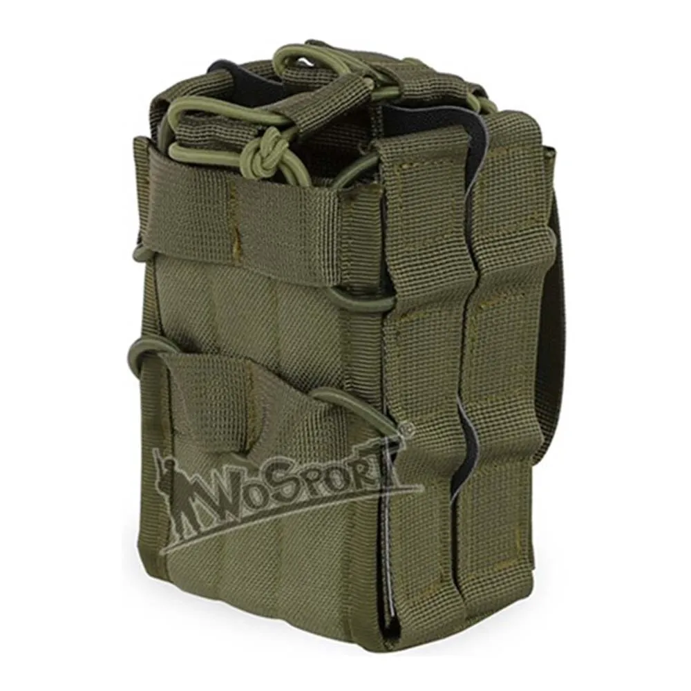 Подсумок для магазинов АК WOSPORT Double Storage Bag, открытый, двойной