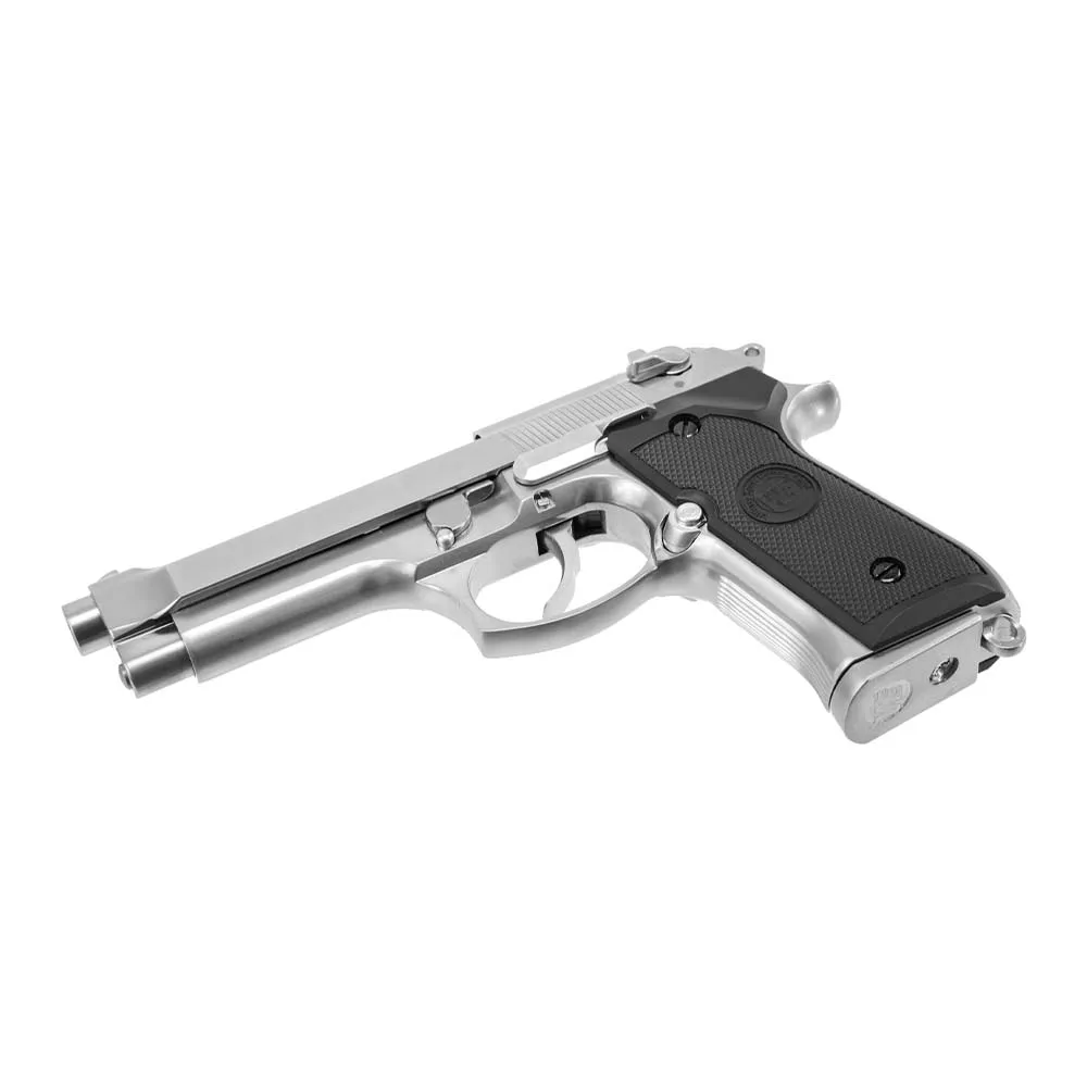 Пистолет газовый WE Beretta M92F, хром