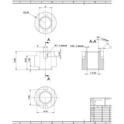 Втулка переводчика огня АК Cyma/LCT/Arcturus/G&G MPower аллюминиевая