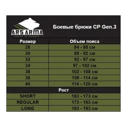 Боевые брюки Ars Arma Gen.3 (Multicam, 30R)