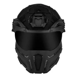 Шлем WOSPORT FAST Helmet Fully Protected Version с очками и маской (Черный)