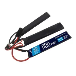 Аккумулятор 11.1В 1100мАч 3-разд LiPo 20С BlueMax мини-разъем /102*21*15