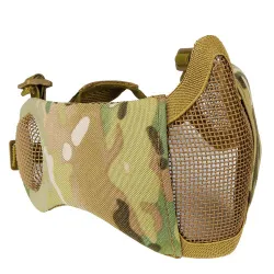 Маска на нижнюю часть лица и уши WOSPORT Tactical Glory Mask, ткань/сетка (Multicam)