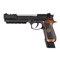 Пистолет газовый WE Beretta M9, Biohazard, Samurai Edge S.T.A.R.S., Long, коричневые накладки