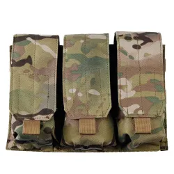 Подсумок для магазинов АК WOSPORT Triple Storage Bag, закрытый, тройной (Multicam)