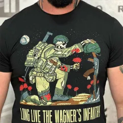 Футболка SKIF Armor Да здравствует пехота Вагнера! (Черный, L)