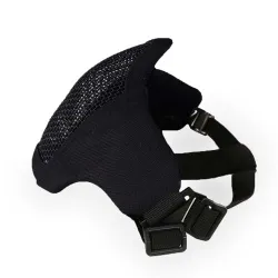 Маска на нижнюю часть лица WOSPORT Steel Mesh Mask Mini Version, ткань/сетка, детская (Черный)