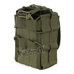 Подсумок для магазинов АК WOSPORT Double Storage Bag, открытый, двойной (Олива)