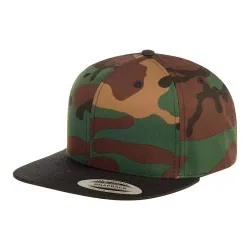 Бейсболка FLEXFIT с прямым козырьком 6089TC (Woodland/чёрный)