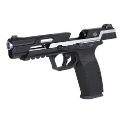 Пистолет газовый G&G Piranha Mk I черный/серебро