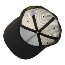 Бейсболка FLEXFIT с прямым козырьком, сетка, черный / 6005FF