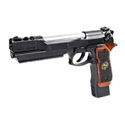 Пистолет газовый WE Beretta M9, Biohazard, Samurai Edge S.T.A.R.S., Long, коричневые накладки