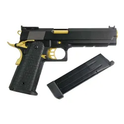 Пистолет газовый Double Bell Hi-Capa 5.1 черный-золотой