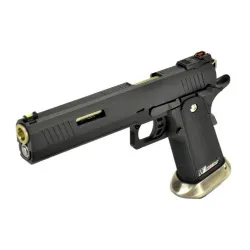 Пистолет газовый WE Hi-Capa 6.0, черный/золото