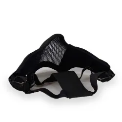 Маска на нижнюю часть лица WOSPORT Steel Mesh Mask Mini Version, ткань/сетка, детская (Черный)