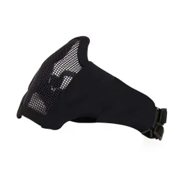 Маска на нижнюю часть лица WOSPORT Steel Mesh Mask Mini Version, ткань/сетка, детская (Черный)