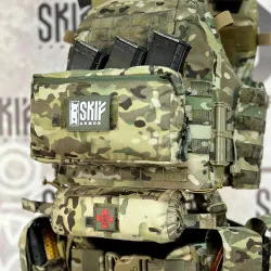 Подсумок для магазинов АК SKIF Armor SPK-5-3М Мунин с утилитарным подсумком (Multicam)