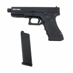 Пистолет газовый KJWorks Glock 17, резьб. п/глушитель