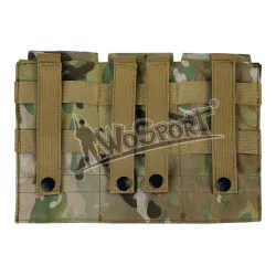 Подсумок для магазинов АК WOSPORT Triple Storage Bag, закрытый, тройной (Multicam)