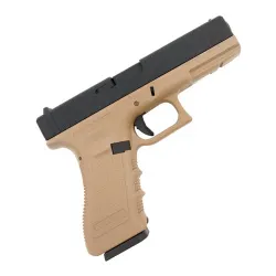 Пистолет газовый KJWorks Glock 17, тан