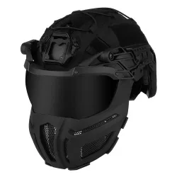 Шлем WOSPORT FAST Helmet Fully Protected Version с очками и маской (Черный)