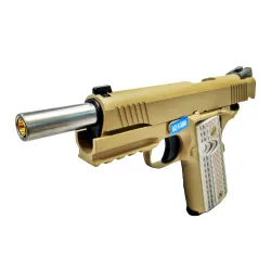 Пистолет газовый WE Colt M45A1, тан